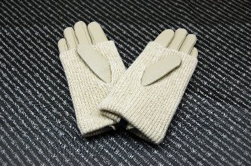 ラムレザー＆カシミヤニット　グローブの画像