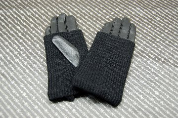 ラムレザー＆カシミヤニット　グローブの画像