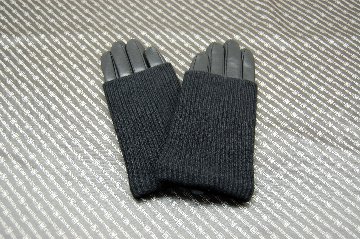 ラムレザー＆カシミヤニット　グローブの画像