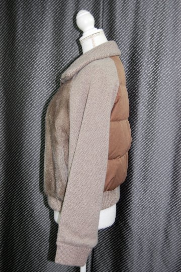 シルバーブルーミンク＆カシミヤ混ウール　ダウンジャケットの画像