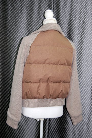 シルバーブルーミンク＆カシミヤ混ウール　ダウンジャケットの画像