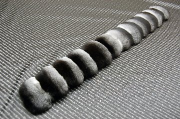 ブラックベルベットチンチラ　ダブルフェイスマフラーの画像