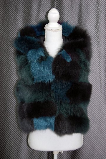 マルチカラーフォックス　フーディーベストの画像