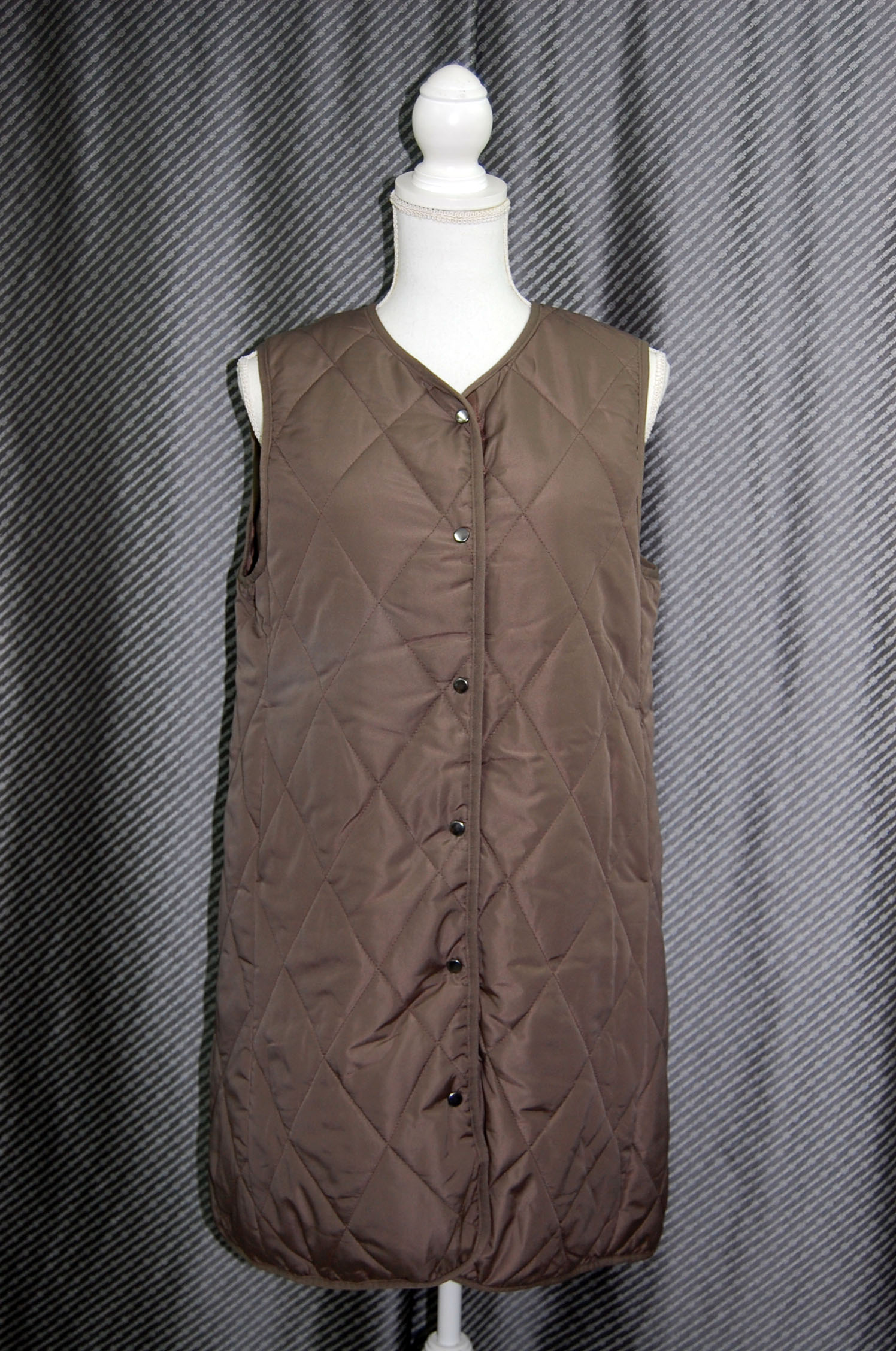 中綿入り　ロングベストの画像