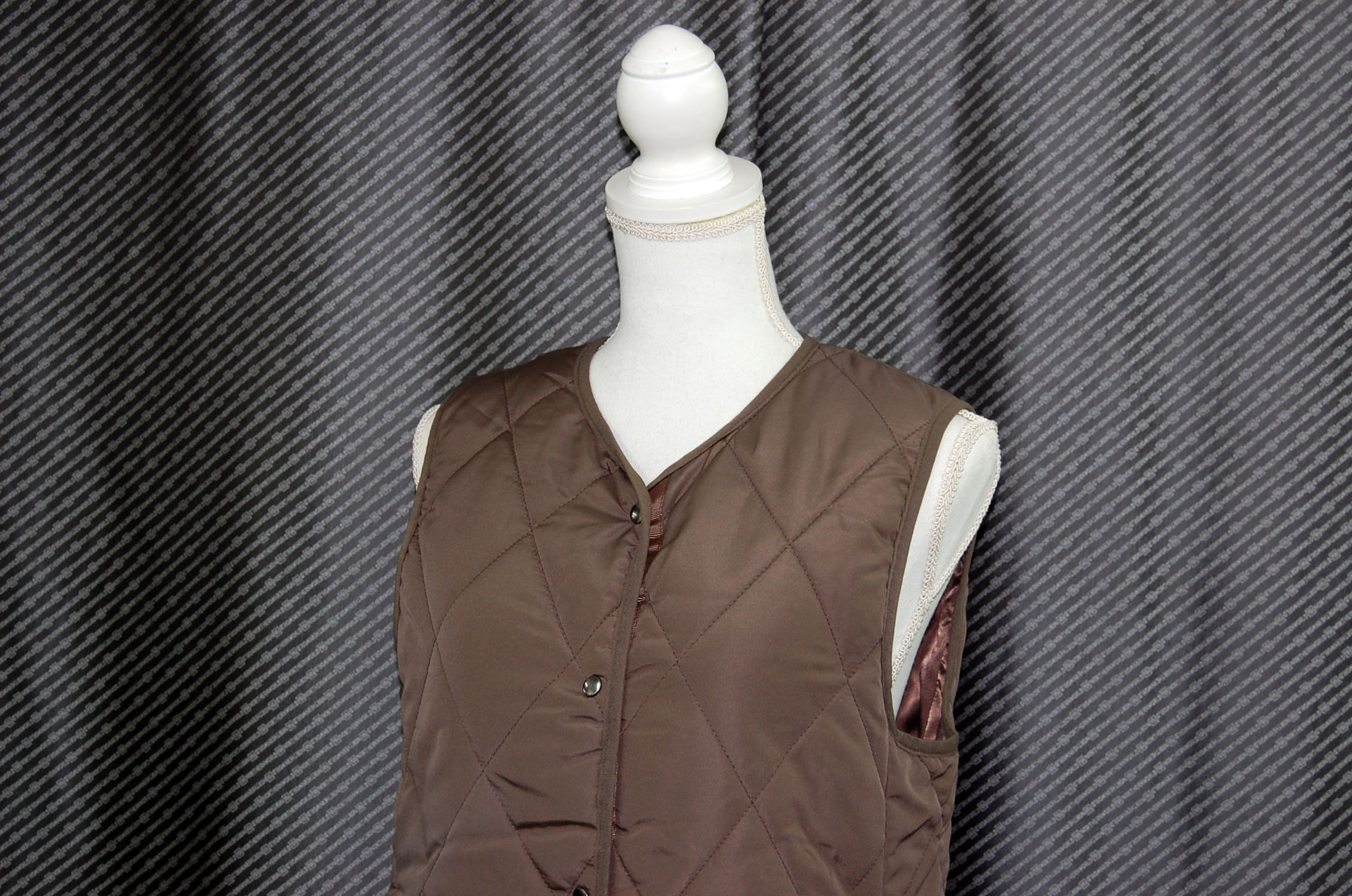 中綿入り　ロングベストの画像