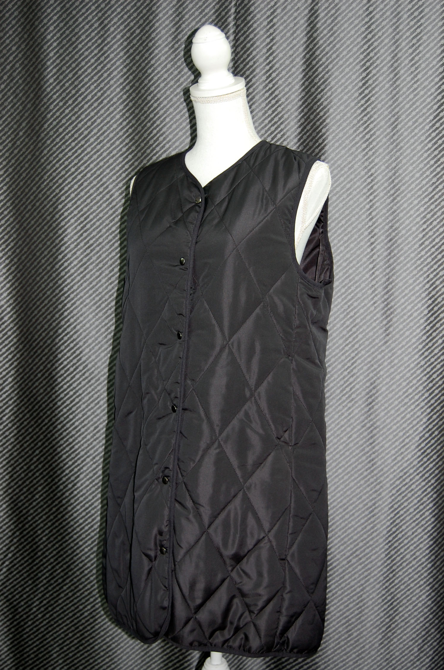 中綿入り　ロングベストの画像