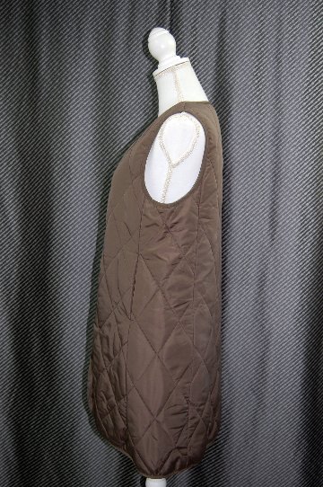 中綿入り　ロングベストの画像