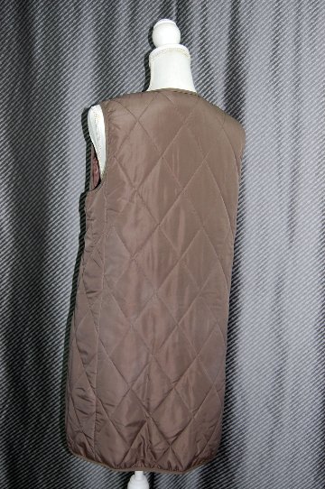 中綿入り　ロングベストの画像