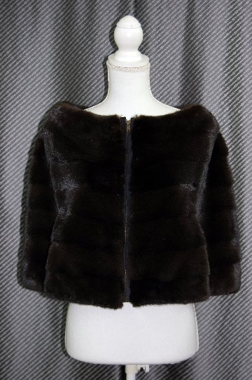 ブラックグラマミンク　スリットケープの画像