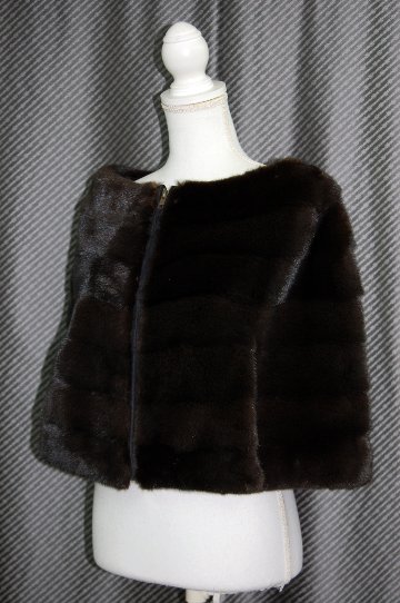 ブラックグラマミンク　スリットケープの画像