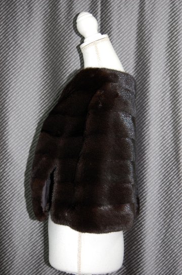 ブラックグラマミンク　スリットケープの画像