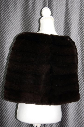 ブラックグラマミンク　スリットケープの画像