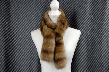 ロシアンセーブル　ダブルフェイスロングマフラーの画像