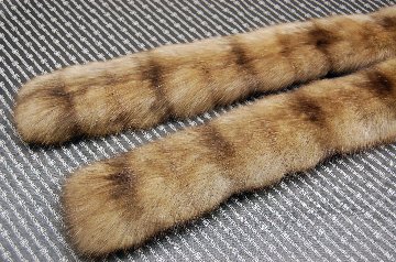 ロシアンセーブル　ダブルフェイスロングマフラーの画像