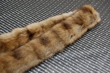 ロシアンセーブル　ダブルフェイスロングマフラーの画像