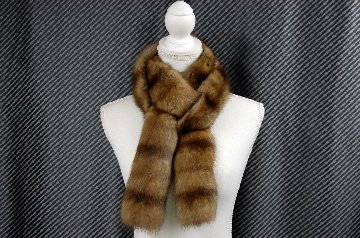 ロシアンセーブル　ダブルフェイスロングマフラーの画像