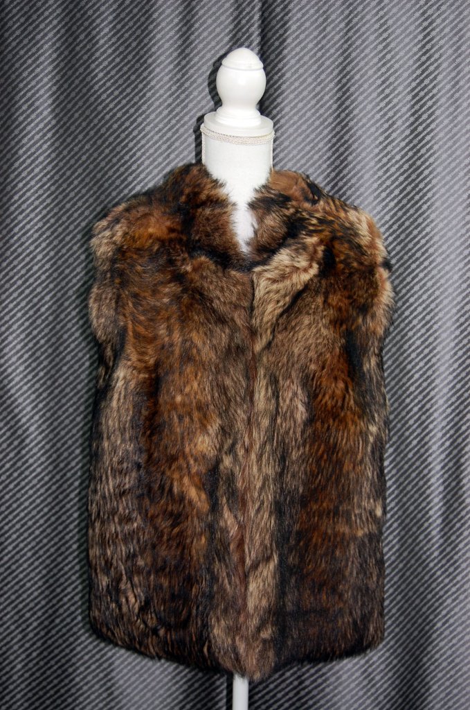 ムートン＆ニット　ベストの画像