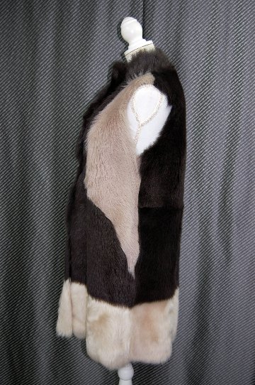 トスカーナラム　リバーシブルロングベストの画像