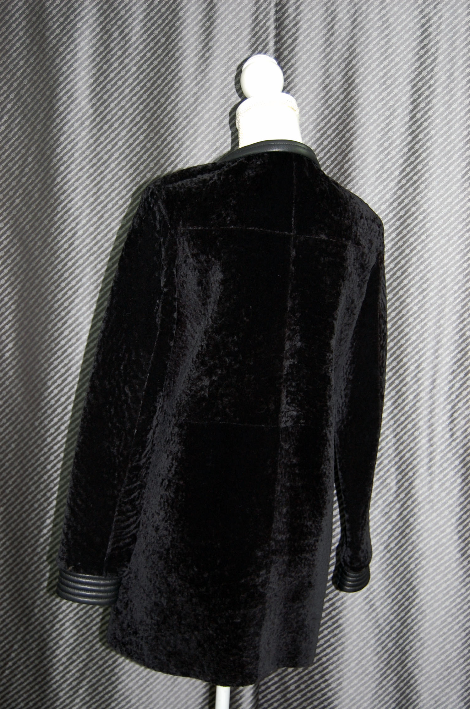 ムートン＆型押しレザー　ダブルフェイスコートの画像