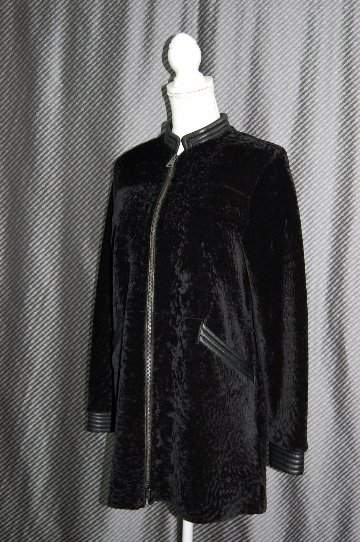 ムートン＆型押しレザー　ダブルフェイスコートの画像