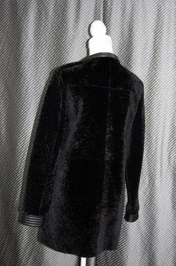 ムートン＆型押しレザー　ダブルフェイスコートの画像