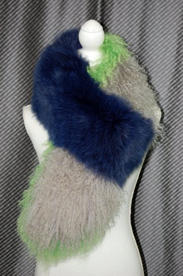 フォックス＆チベットラム　ロングマフラーの画像