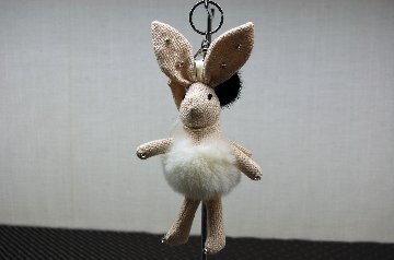 レッキス　ドールチャーム（ラビット）　ミンクポンポン付の画像