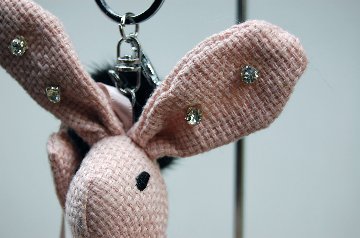 レッキス　ドールチャーム（ラビット）　ミンクポンポン付の画像