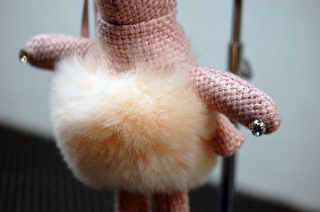 レッキス　ドールチャーム（ラビット）　ミンクポンポン付の画像