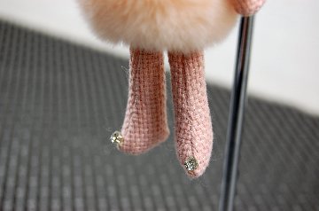 レッキス　ドールチャーム（ラビット）　ミンクポンポン付の画像