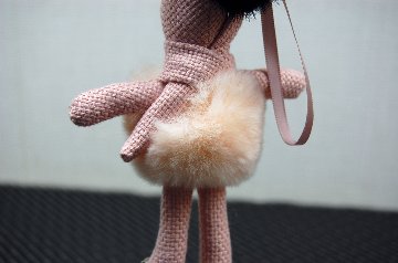 レッキス　ドールチャーム（ラビット）　ミンクポンポン付の画像