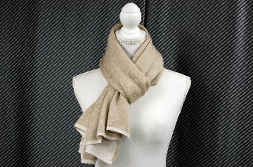 カシミヤニット　三角ストールの画像