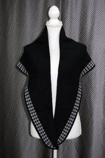 カシミヤニット　三角ストールの画像