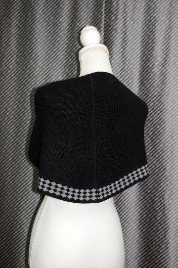 カシミヤニット　三角ストールの画像