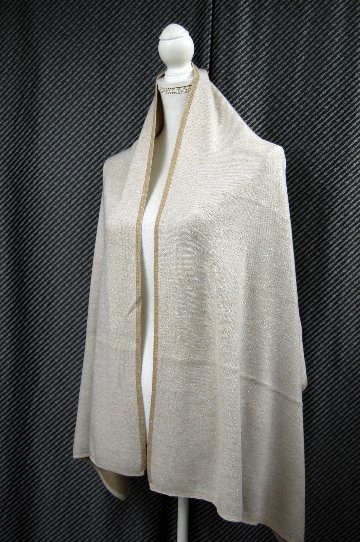 カシミヤニット　リバーシブルストールの画像