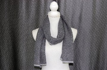 カシミヤニット　リバーシブルストールの画像