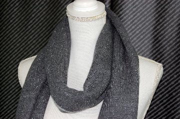 カシミヤニット　リバーシブルストールの画像