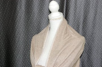 カシミヤニット　リバーシブルストールの画像