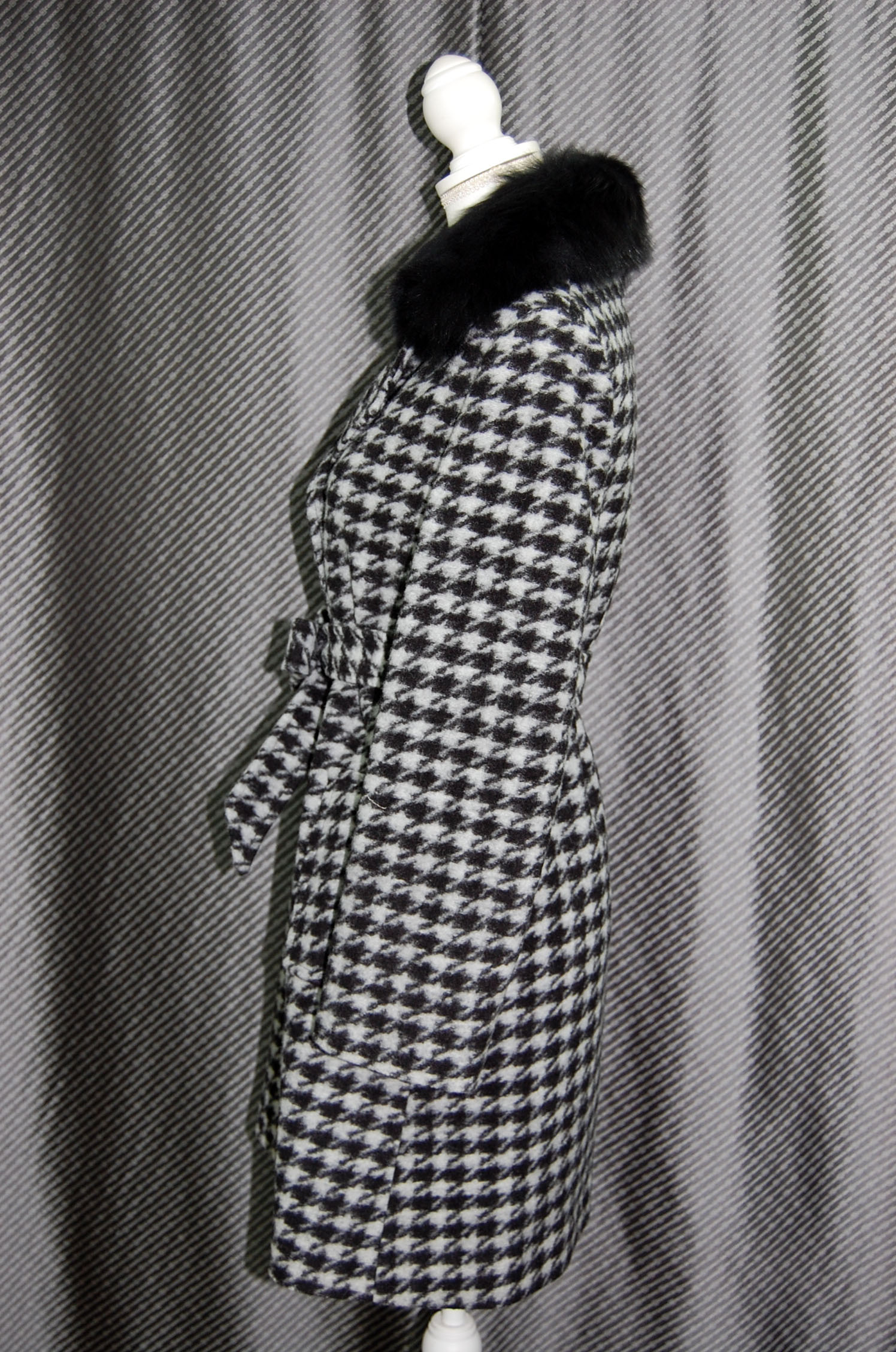 BALMAIN　千鳥柄ウール混コート　Foxカラーの画像