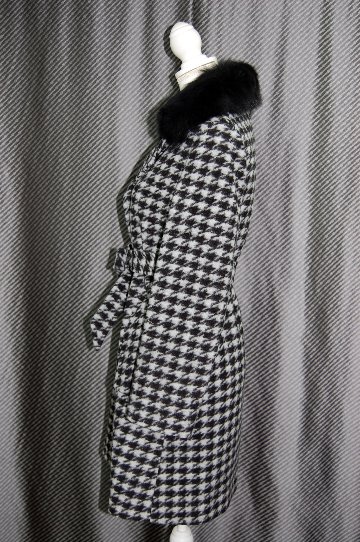 BALMAIN　千鳥柄ウール混コート　Foxカラーの画像