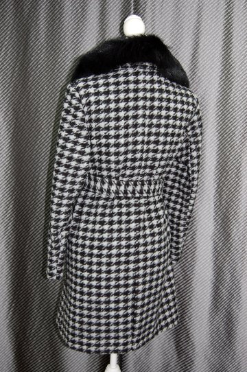 BALMAIN　千鳥柄ウール混コート　Foxカラーの画像