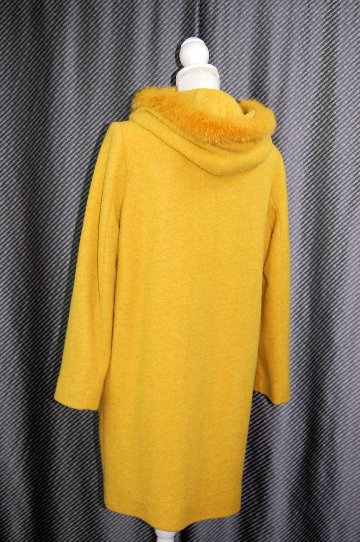 BALMAIN　ウール混フーディーコート　Foxトリムの画像