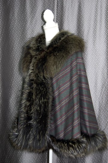 ウールストール　シルバーフォックストリムの画像