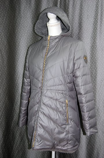 レッキスファー使い　ウール混＆ダウンリバーシブルフーディーコートの画像