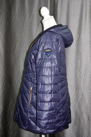 レッキスファー使い　ウール混＆ダウンリバーシブルフーディーコートの画像