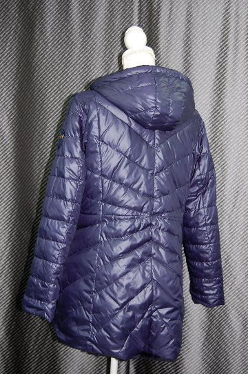 レッキスファー使い　ウール混＆ダウンリバーシブルフーディーコートの画像