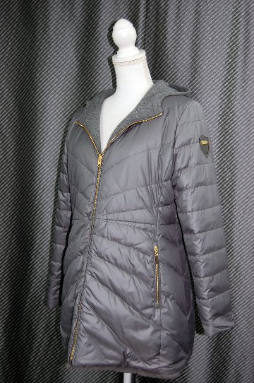 レッキスファー使い　ウール混＆ダウンリバーシブルフーディーコートの画像