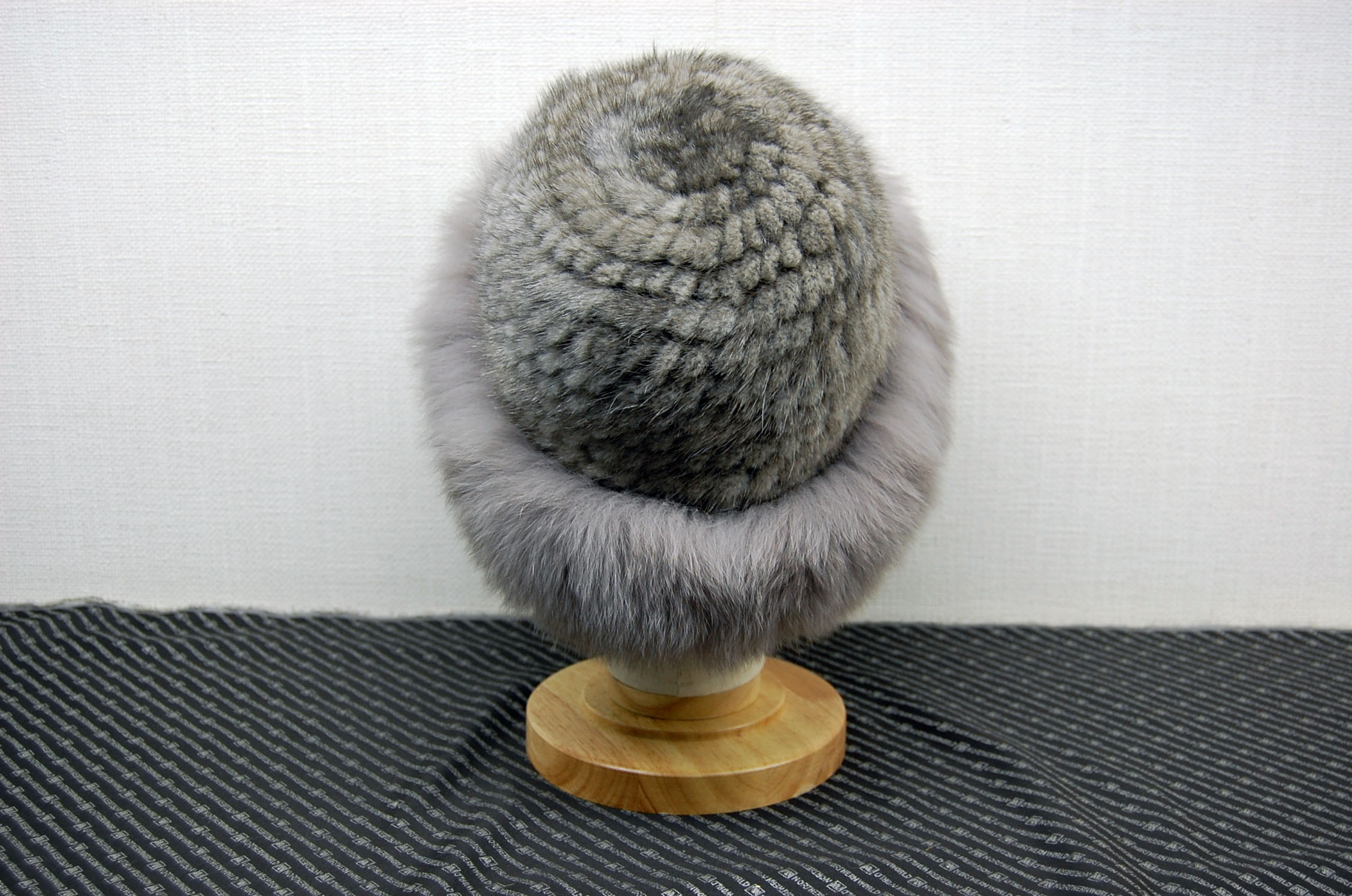 ミンク　ヤーンハット　Foxトリムの画像
