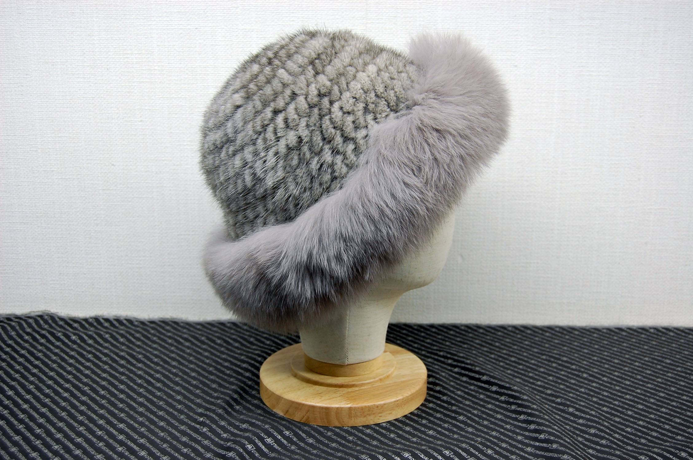 ミンク　ヤーンハット　Foxトリムの画像