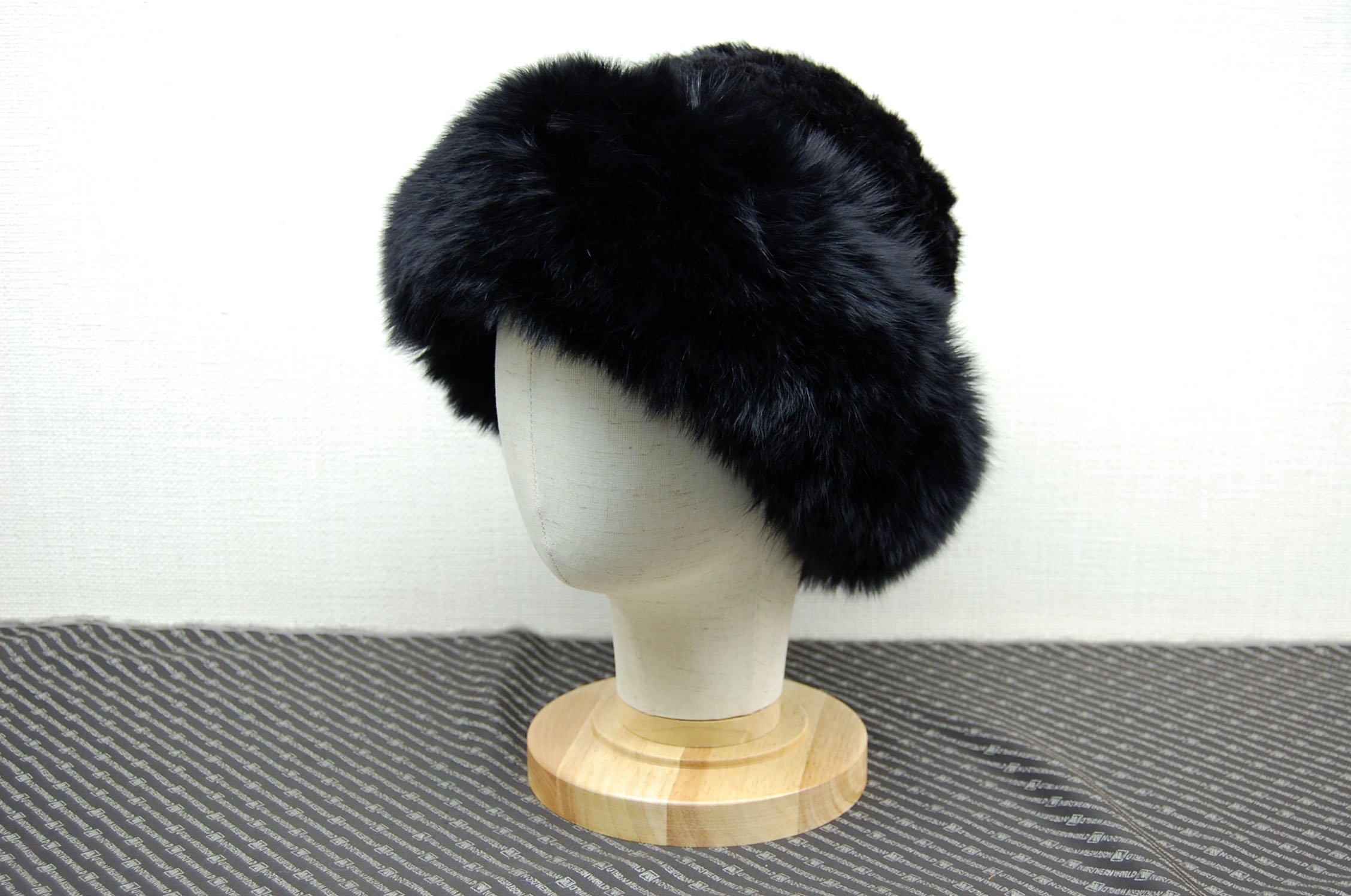 ミンク　ヤーンハット　Foxトリムの画像